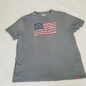 Coleman Patriotic/Fisherman Gray T-shirt with American Flag
